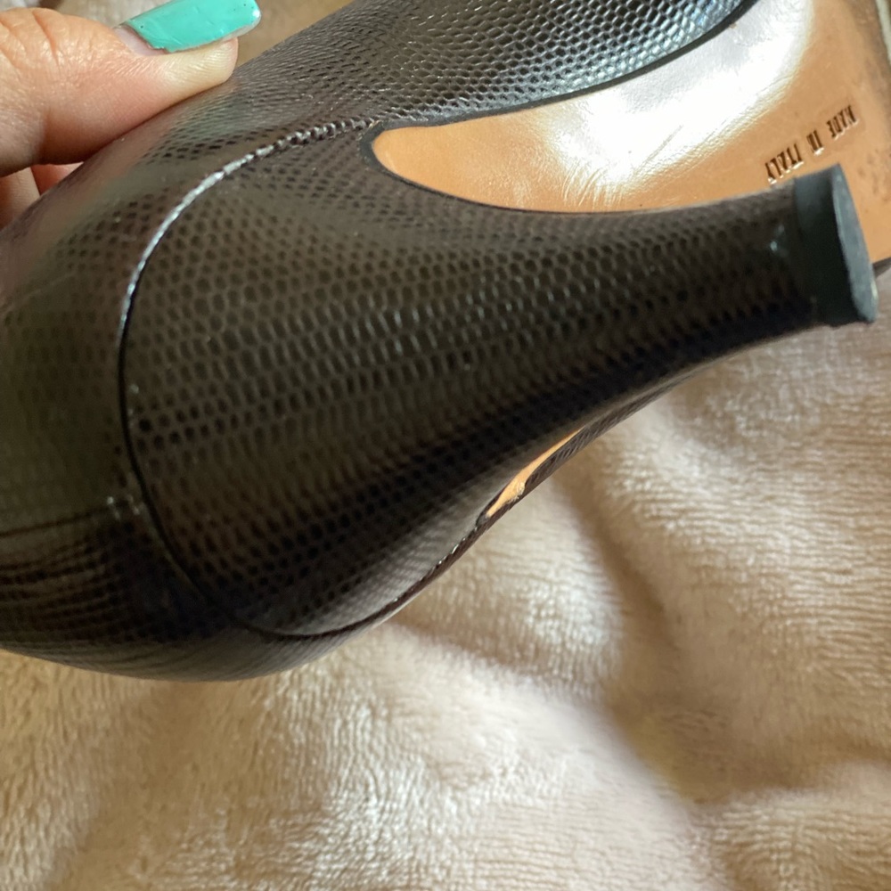Salvatore Ferragamo brown heel 9 AAAA leather - Picture 11 of 14